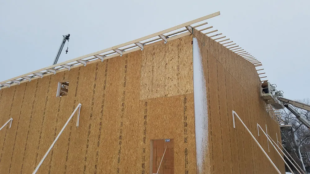 An agricultural building in progress
